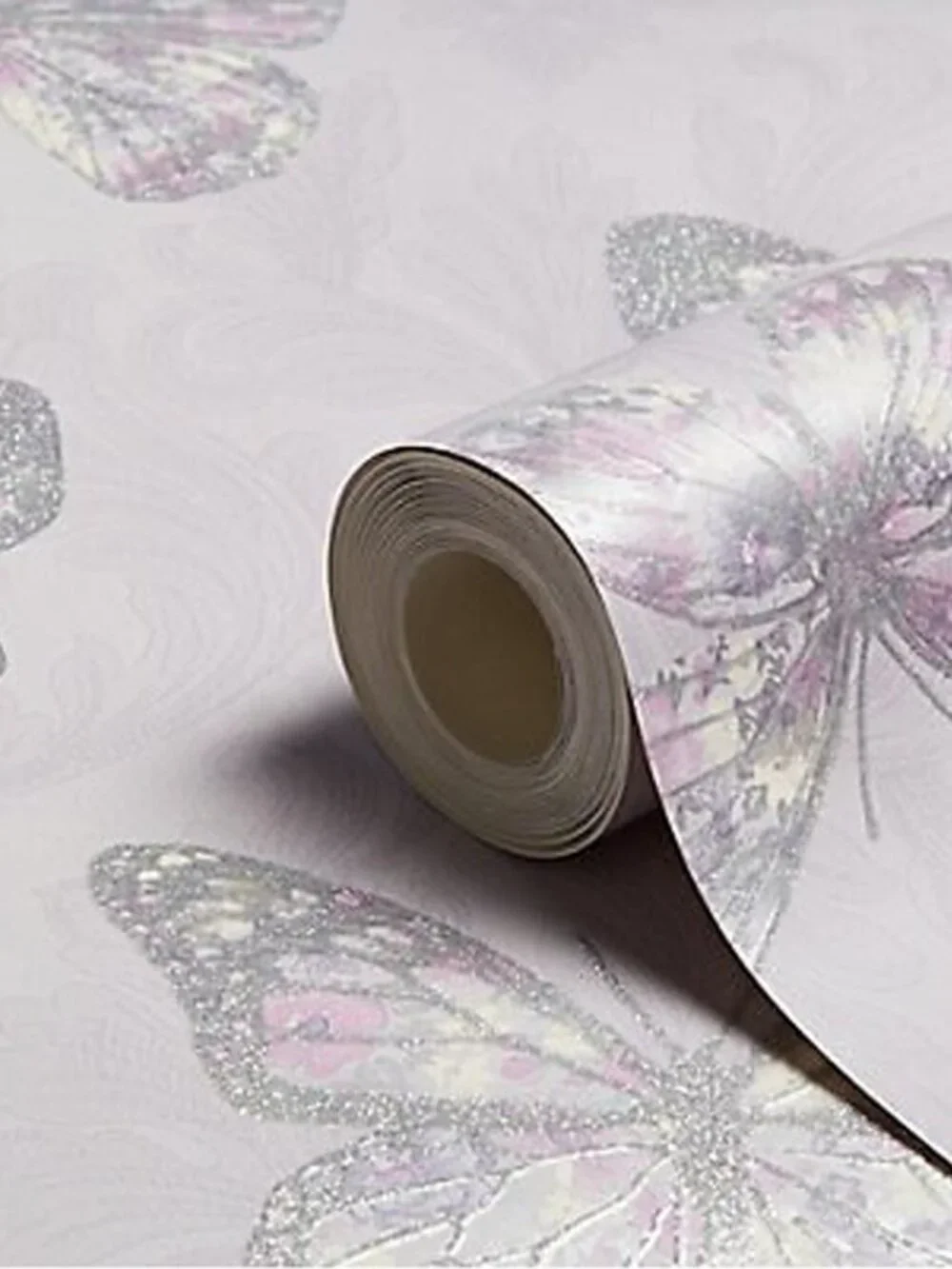 Arthouse Imagine Midsummer Wallpaper Dove Multi Butterfly Glitter 661203